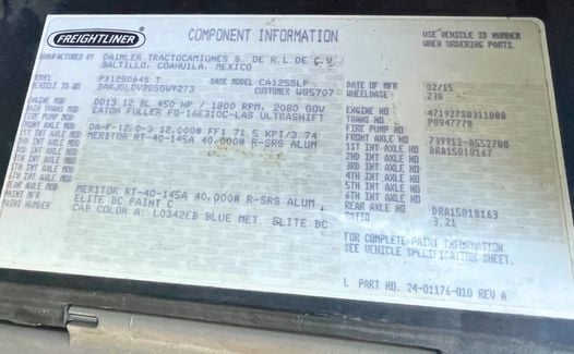 2016 Freightliner CA 125 (TK9273)