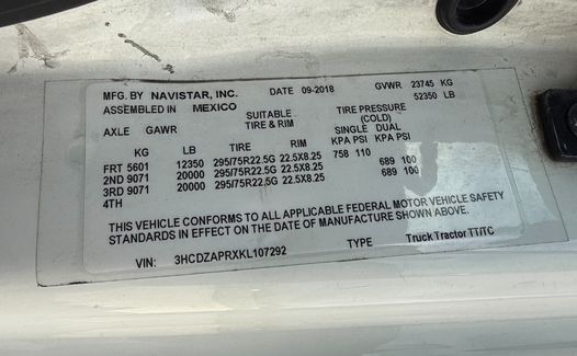 2019 International LT625 (TK7292)