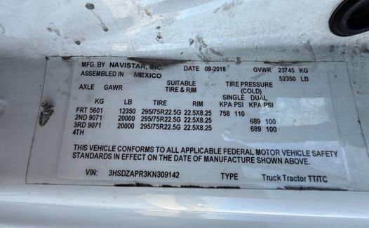 2019 International LT625 (TK9142)