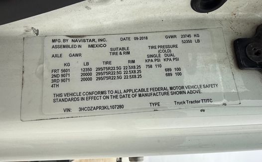 2019 International LT625 (TK7280)