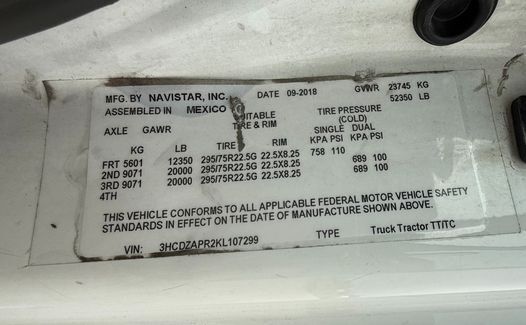 2019 International LT625 (TK7299)