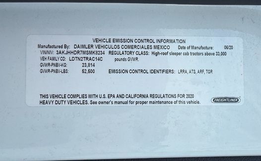 2021 Freightliner Cascadia 126 (TK8234)