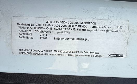 2021 Freightliner Cascadia 126 (TK7666)