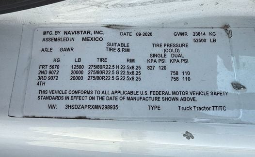 2021 International LT625 (TK8935)
