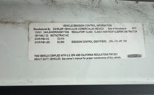 2022 Freightliner Cascadia 126 (TK1536)