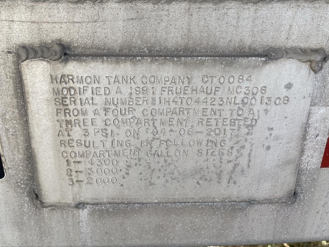 1992 Fruehauf Fuel Trailer (TR1308)