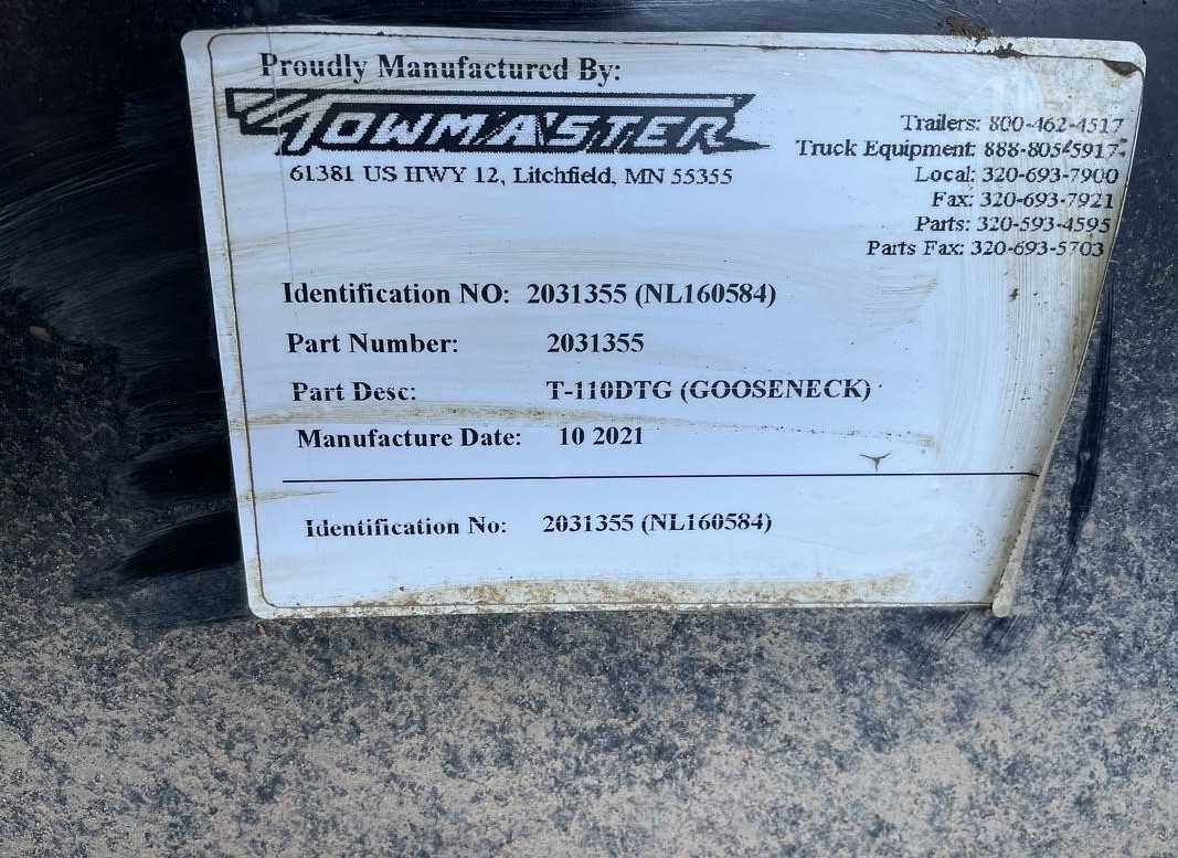 2022 TOWMASTER T-110DTG