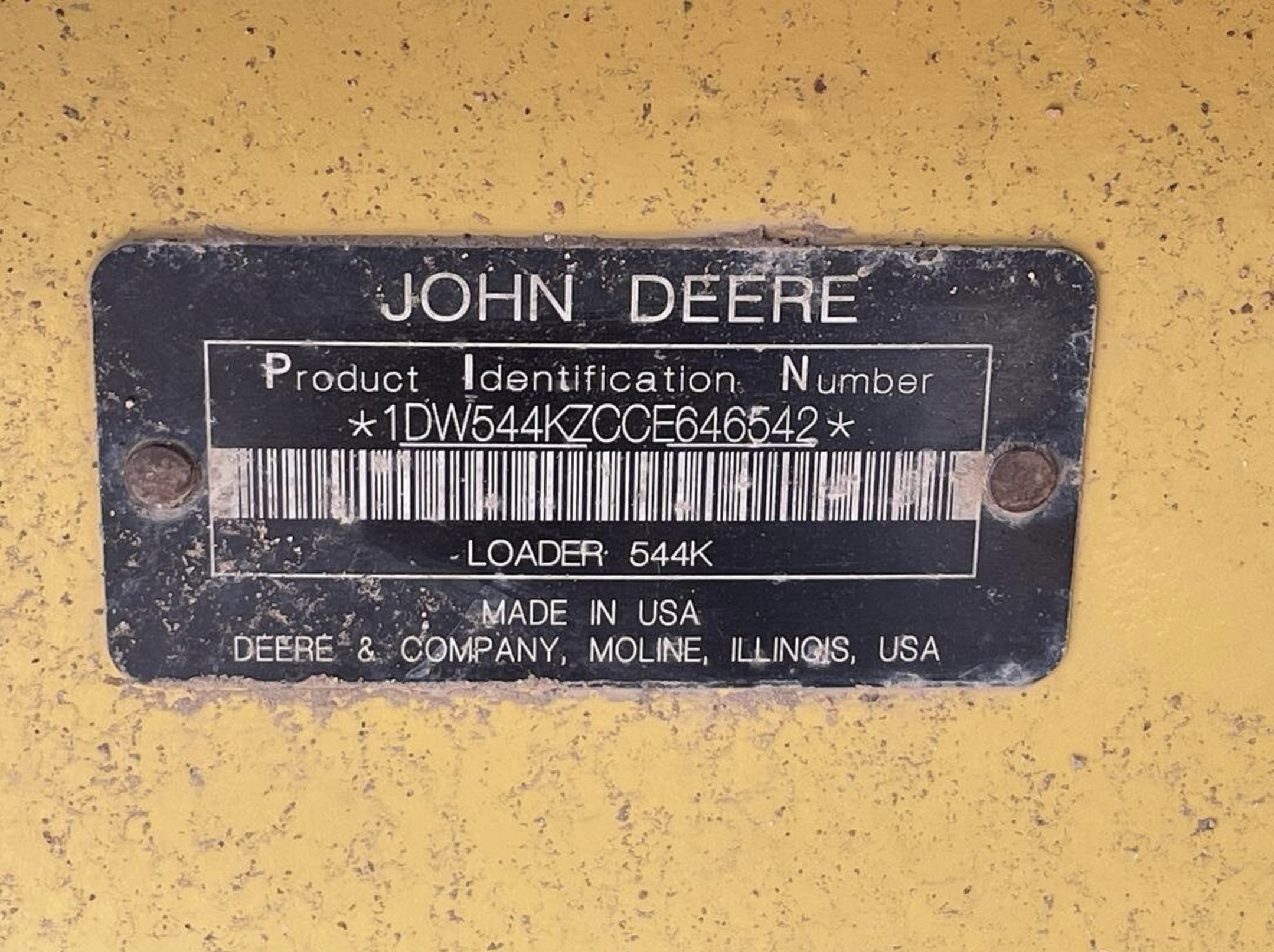 2012 DEERE 544K Wheel Loader