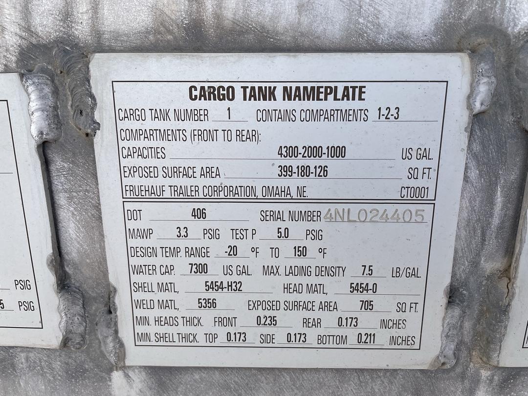 1992 Fruehauf Fuel Trailer (TR4405)